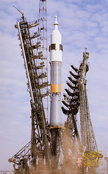 Soyuz 18 on launch pad