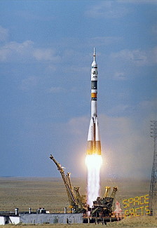 Soyuz TM-19 launch
