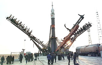Soyuz TM-29 rollout