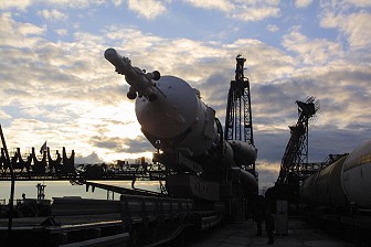 Soyuz TM-34 rollout