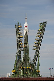 Soyuz TMA-18 on launch pad