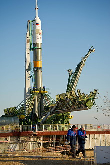 Soyuz TMA-22 on launch pad