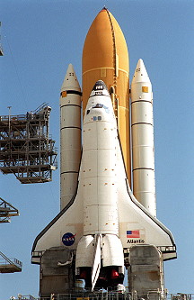 STS-104 on launch pad