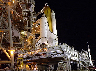 STS-108 on launch pad