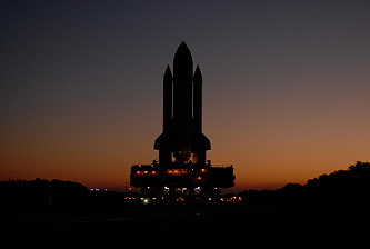 STS-122 rollout
