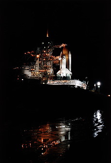 STS-83 on launch pad