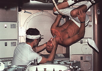 Conrad and Kerwin onboard Skylab 2