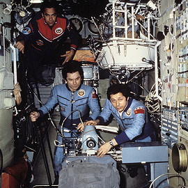 Crew Soyuz 40 onboard Salyut 6