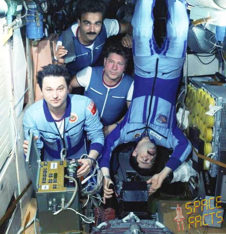 Soyuz TM-6 onboard Mir