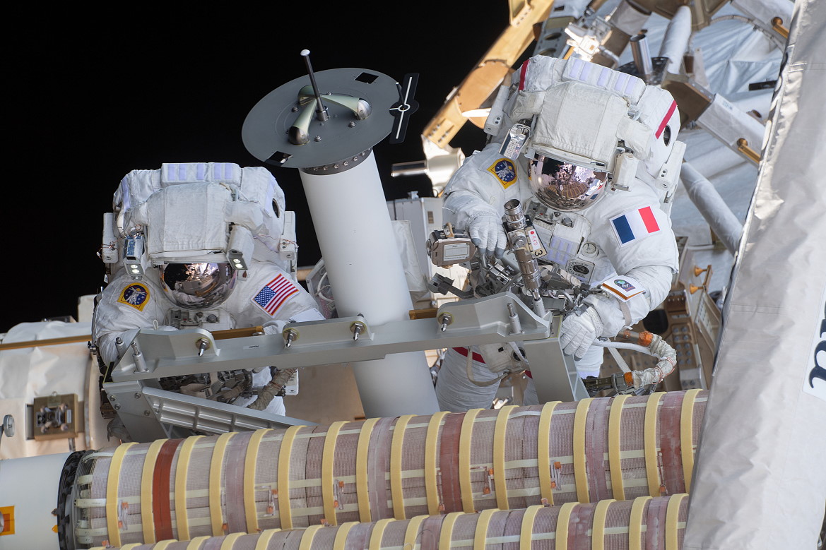 EVA Thomas Pesquet and Shane Kimbrough on June 20, 2021