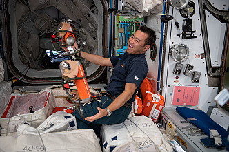 Akihiko Hoshide onboard ISS