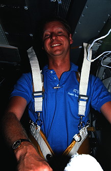 Hawley onboard Space Shuttle