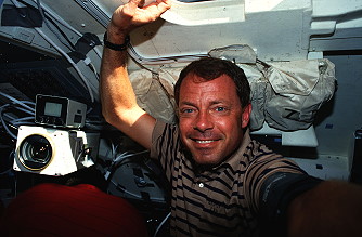 Hammond onboard Space Shuttle