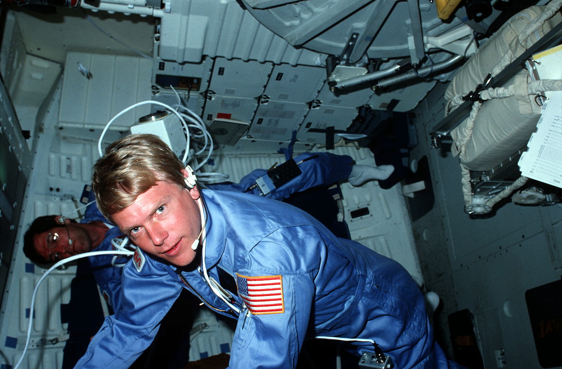 Nelson onboard Shuttle