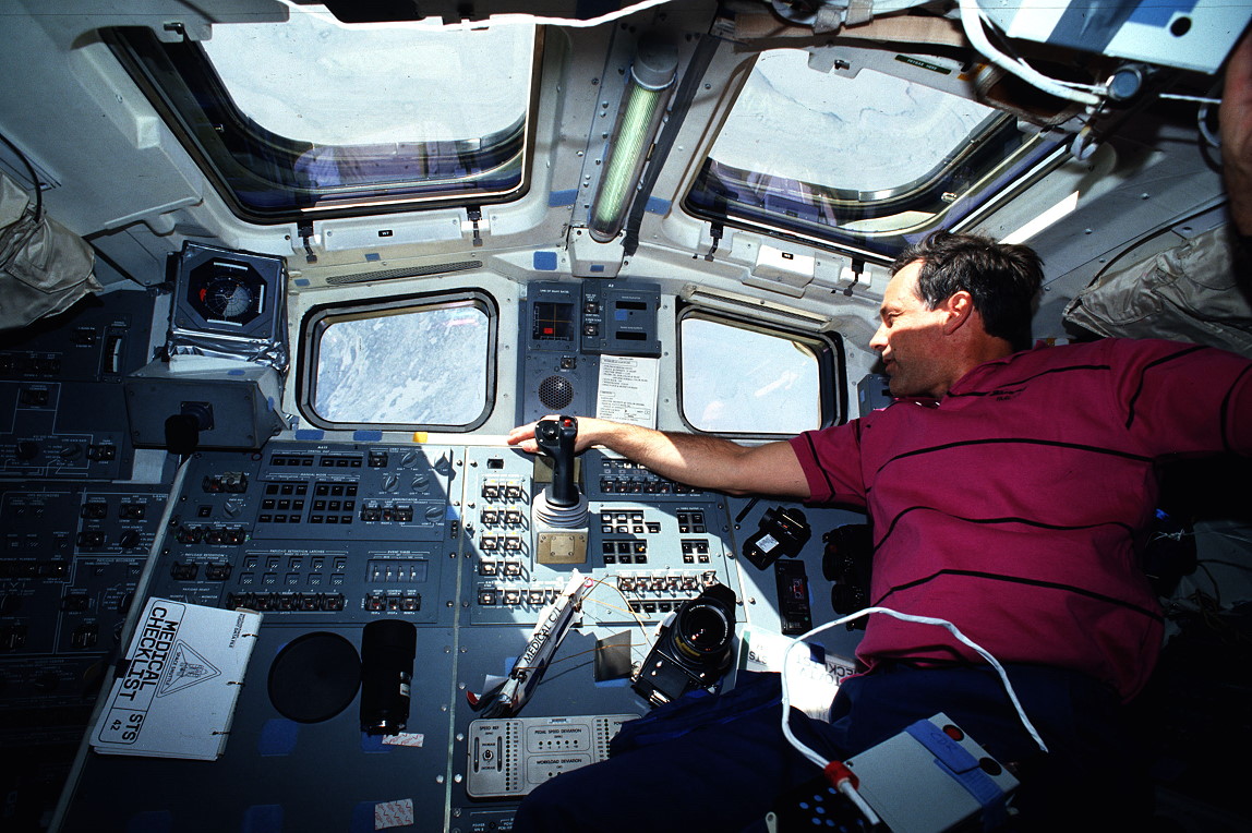 Grabe onboard Space Shuttle