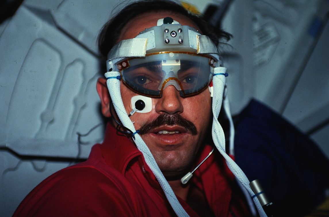 Hennen onboard Space Shuttle