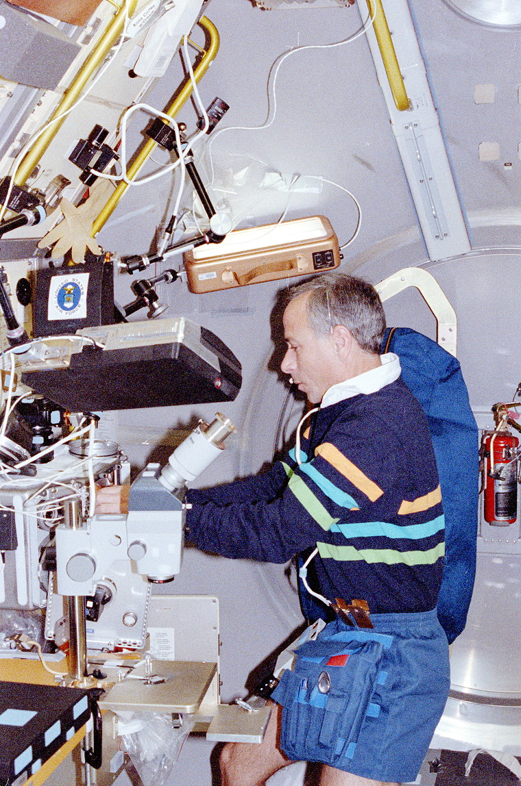 Meade onboard Space Shuttle