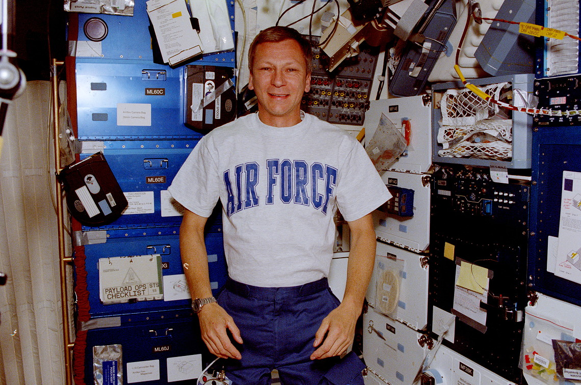 Nagel onboard Space Shuttle