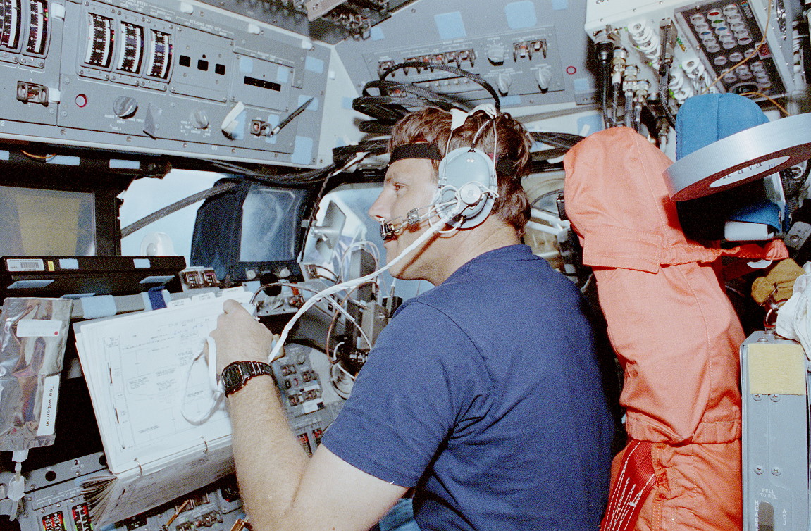 Oswald onboard Space Shuttle