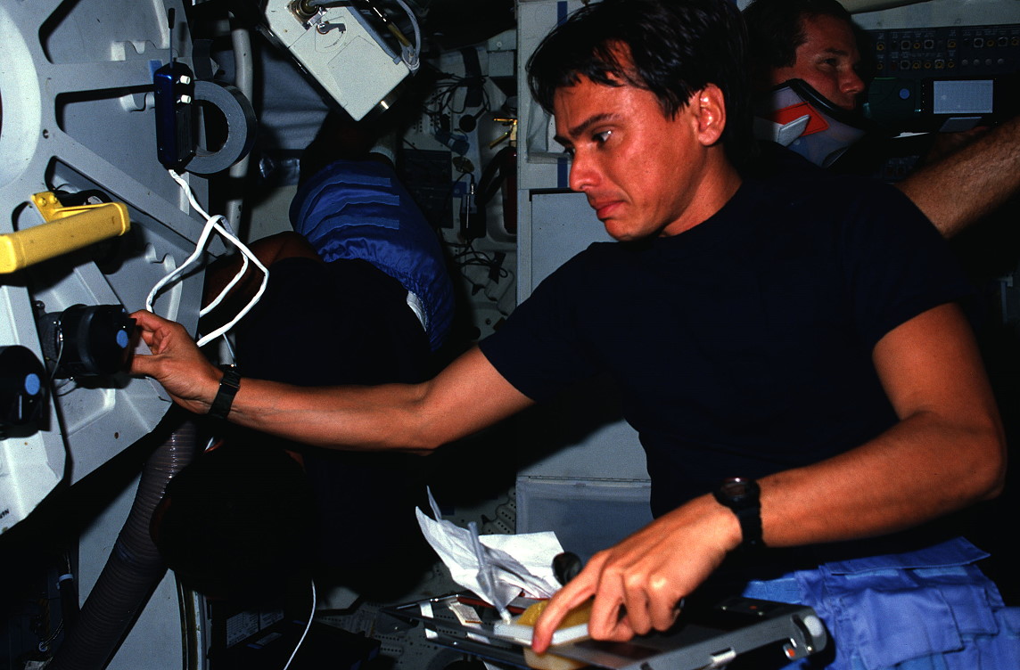 Chang-Diaz onboard Space Shuttle