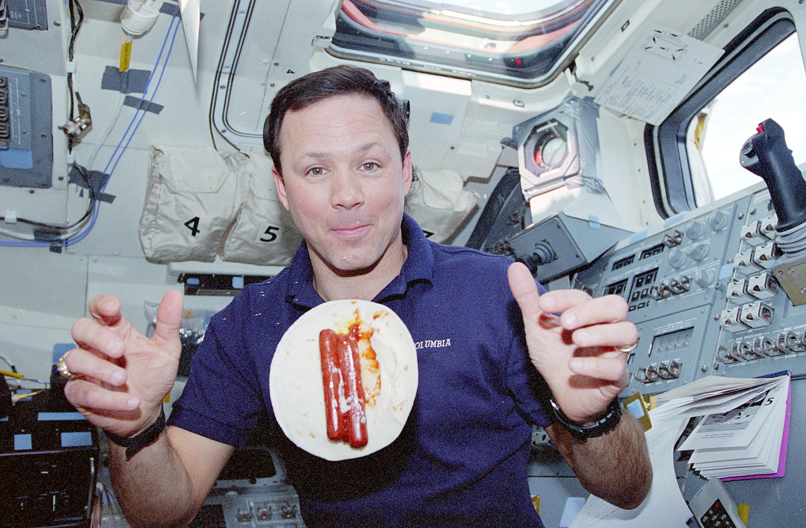 Thuot onboard Space Shuttle