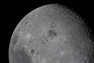 Moon seen from Artemis II during flyby
