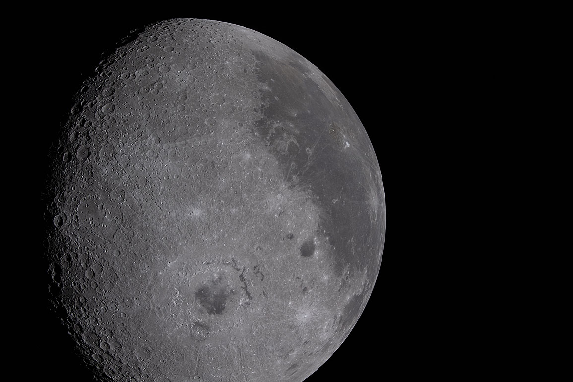 Moon seen from Artemis II during flyby