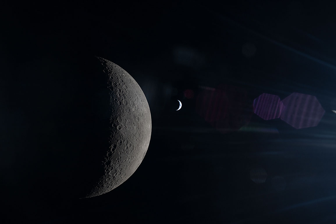 Moon seen from Artemis II during flyby