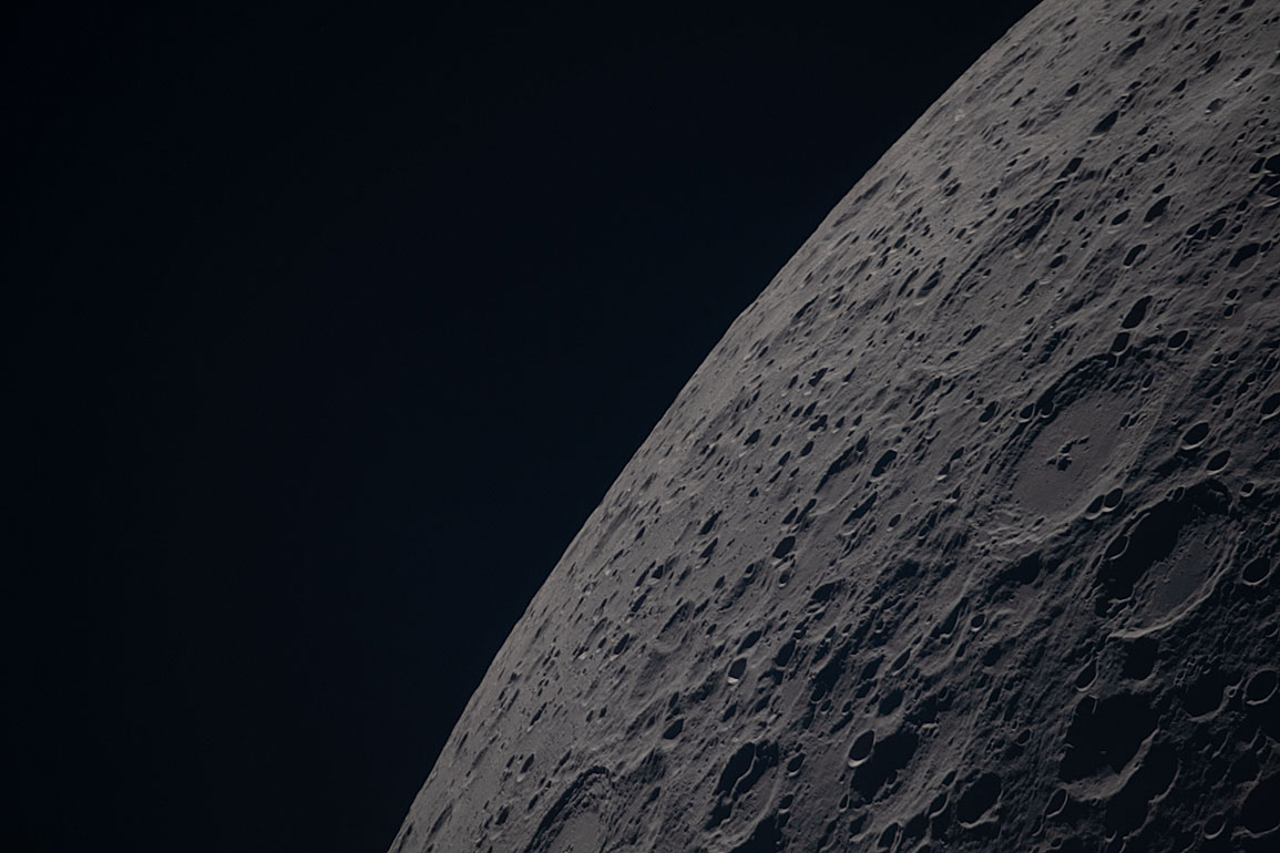 Moon seen from Artemis II during flyby