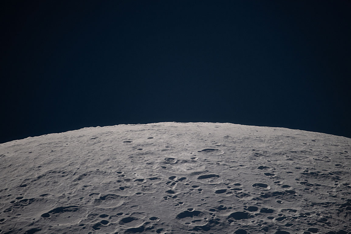 Moon seen from Artemis II during flyby