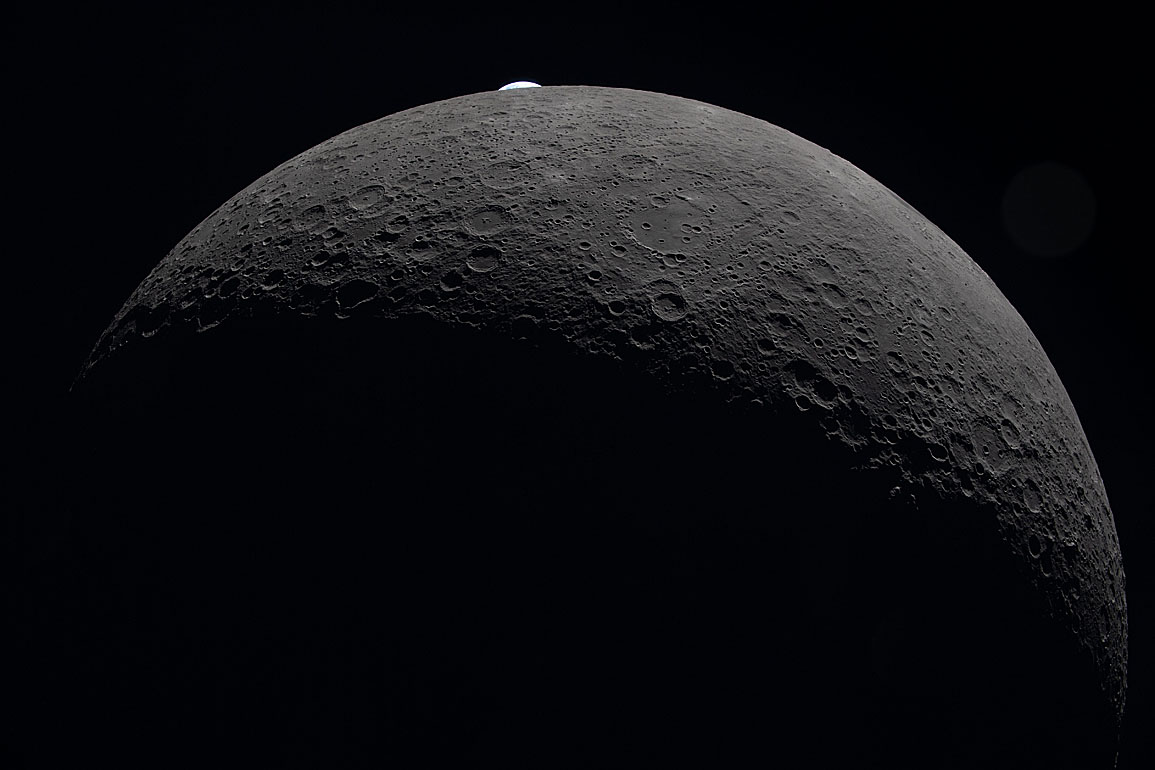 Moon seen from Artemis II during flyby