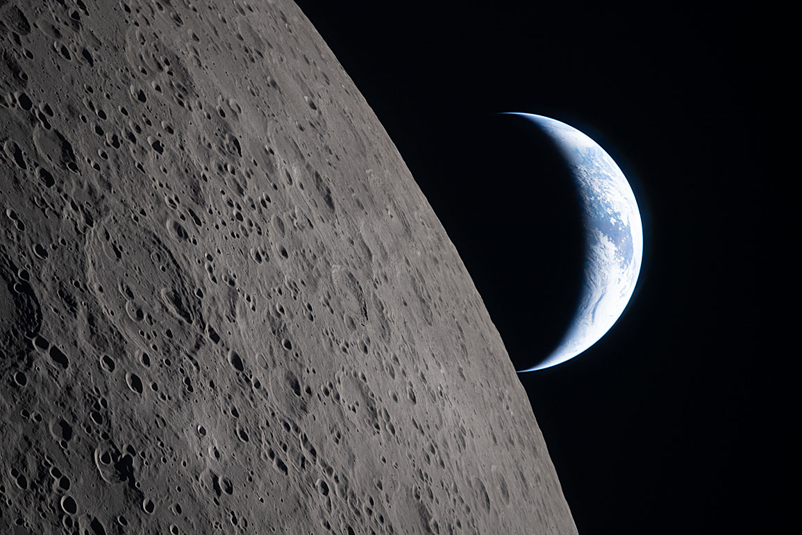 Moon seen from Artemis II during flyby