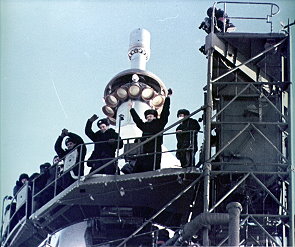 Soyuz 5 on the launch pad