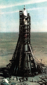 Soyuz 6 on the launch pad