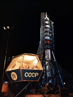 Soyuz 9 on the launch pad