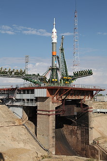 Soyuz MS-06 on the launch pad