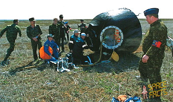 Soyuz TM-31 recovery