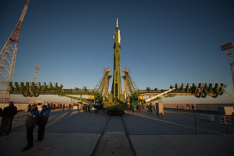 Soyuz TMA-06M on the launch pad