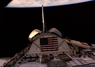 STS-8 in orbit