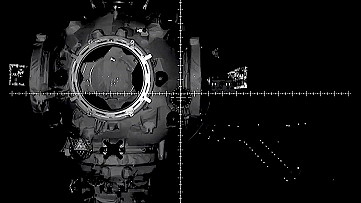 Tianhe as seen from arriving module Wentian