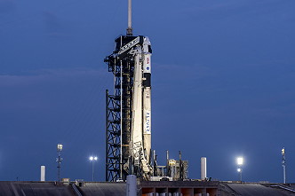 SpaceX Crew-10 on the launch pad