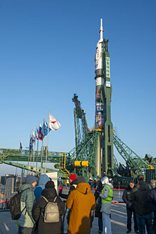 Soyuz MS-28 on the launch pad