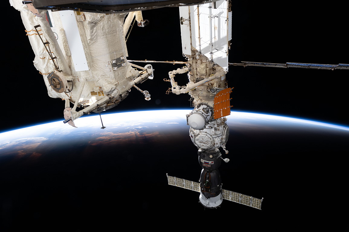 Soyuz MS-25 docked with Prichal module