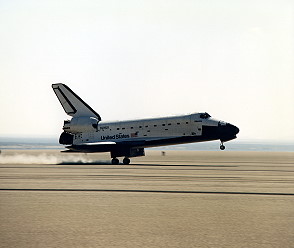 STS-36 landing