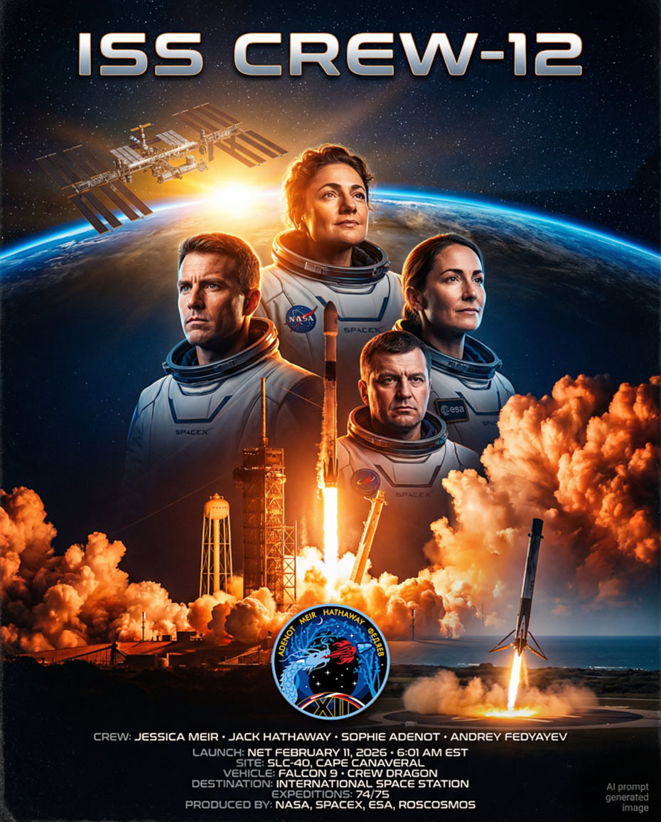 SpaceX Crew-12 poster