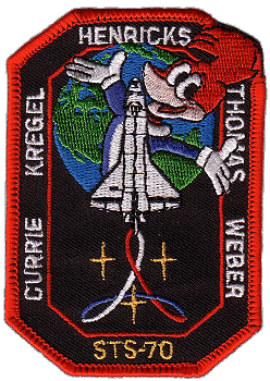 Patch STS-70 Woody Woodpecker
